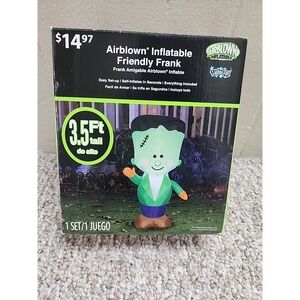 Inflatable Friendly Frank 3.5ft Halloween Decor w‎ Box Airblown Inflatable Gemmy